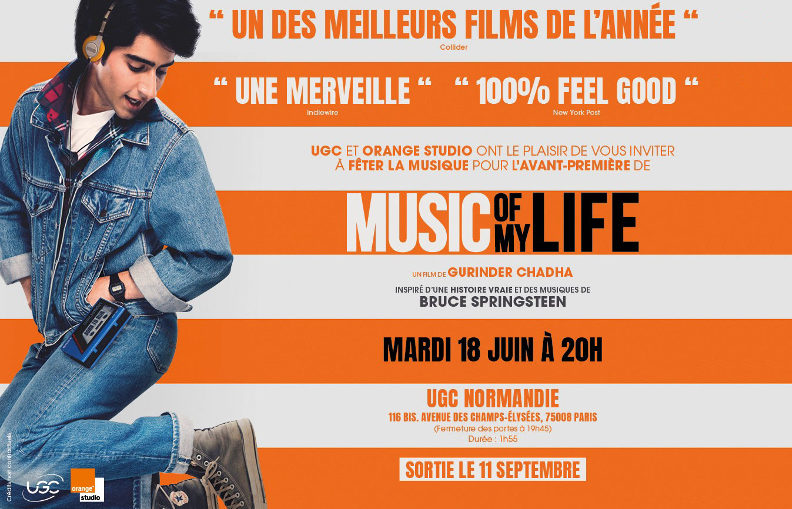 avant-première du film Music of My Life (Blinded By The Light)
