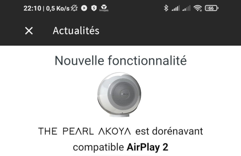 Mise à jour Airplay 2 pour les Cabasse The Pearl Akoya