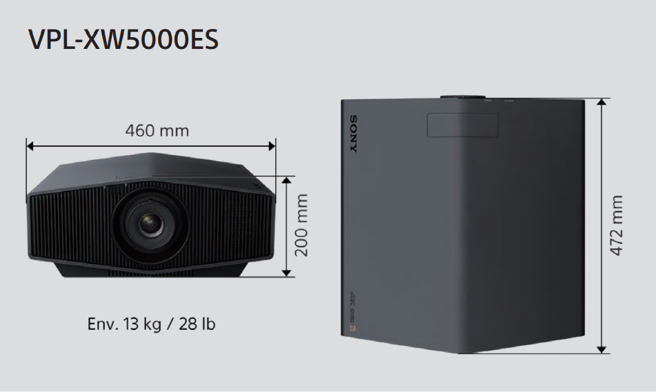 Le Sony VPL-XW5000ES est le vidéoprojecteur laser SXRD 4K le plus compact du monde. 