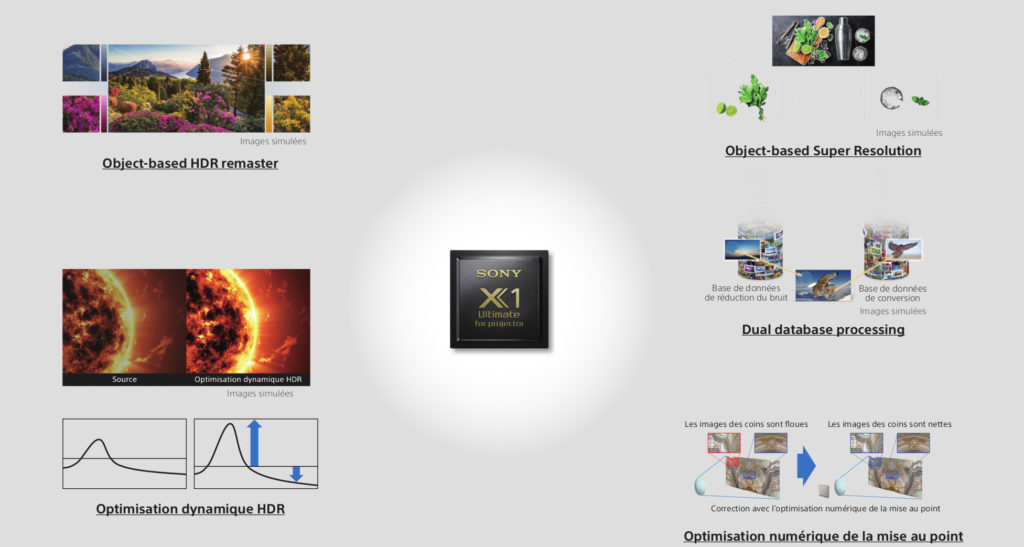 Le processeur Sony X1 Ultimate assure un traitement d'image optimal.