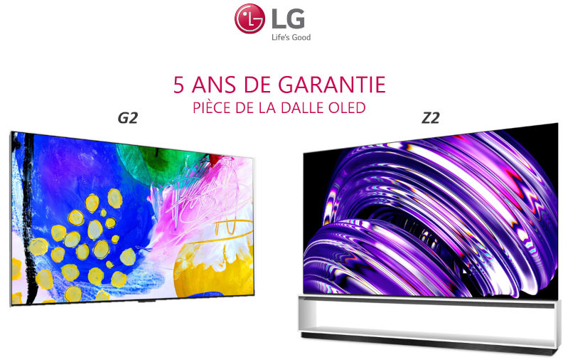LG offre une garantie de 5 ans sur ses TV OLED série G2 et Z2 !