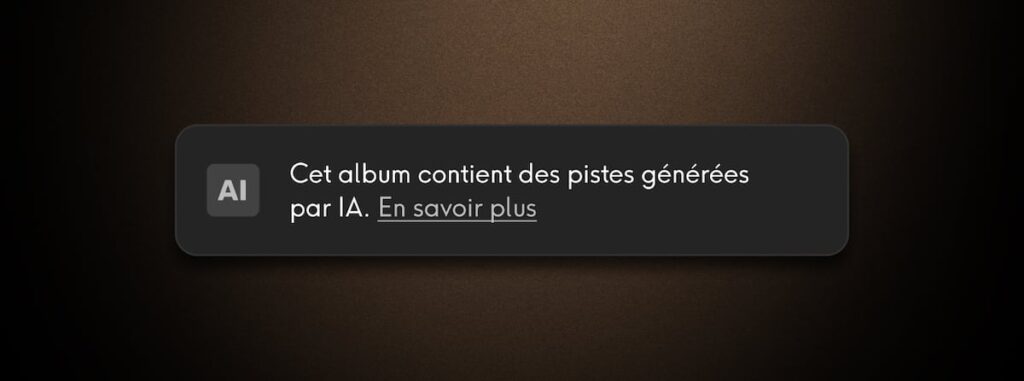 Un tag dédié pour les contenus IA sur Qobuz