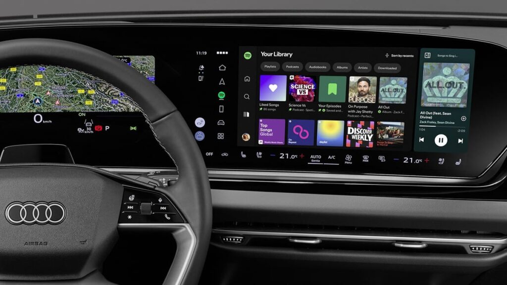 Spotify s'intègre nativement aux Audi, sans passer par CarPlay